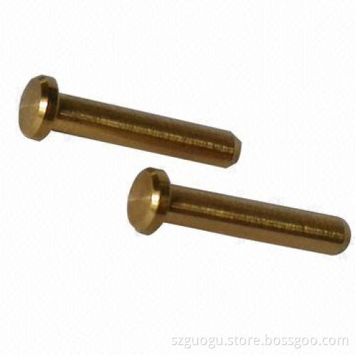 Rivets, Made of Hpb-62 Copper, RoHS Directive-compliant